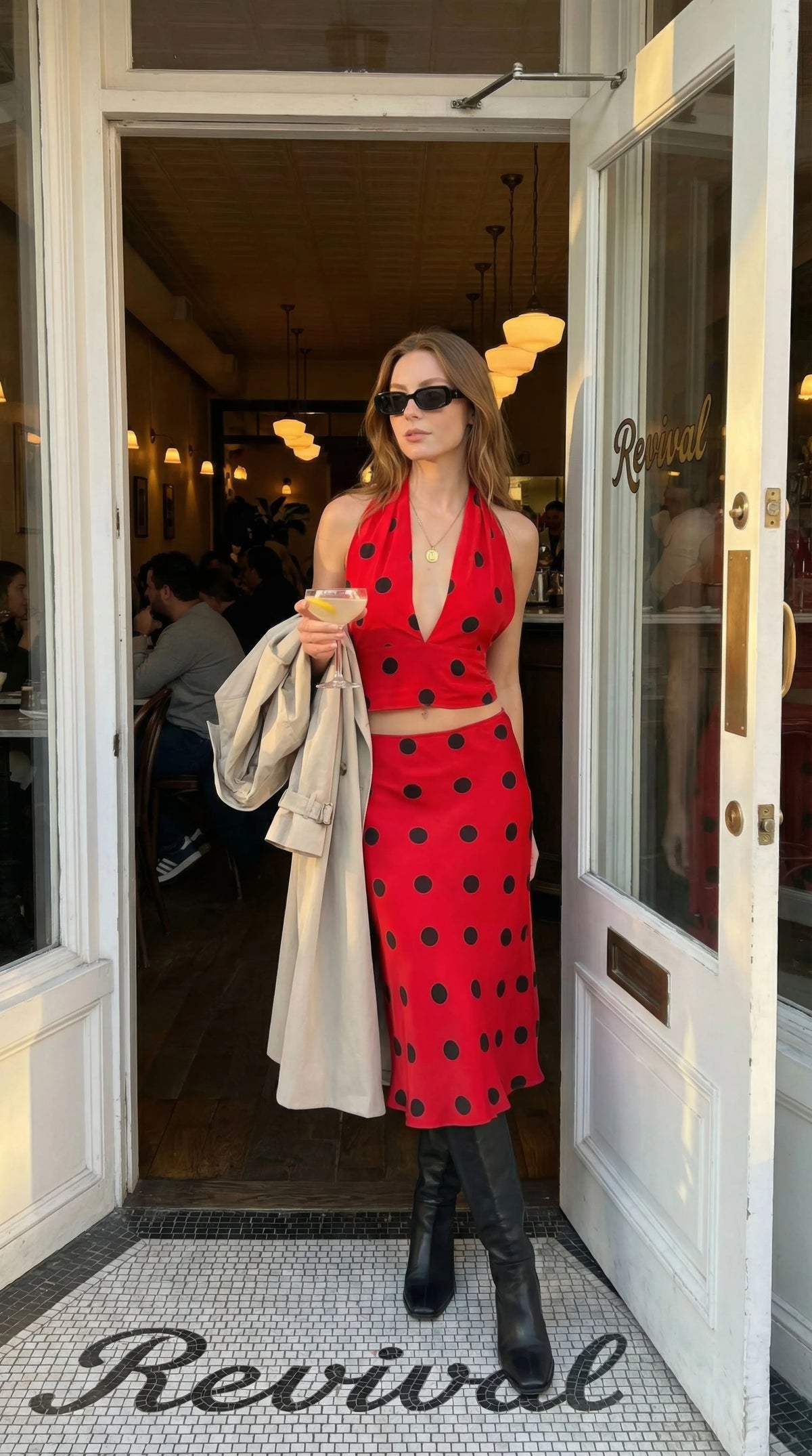 SAINT MIDI SKIRT | RED POCKA - Love McNicoll