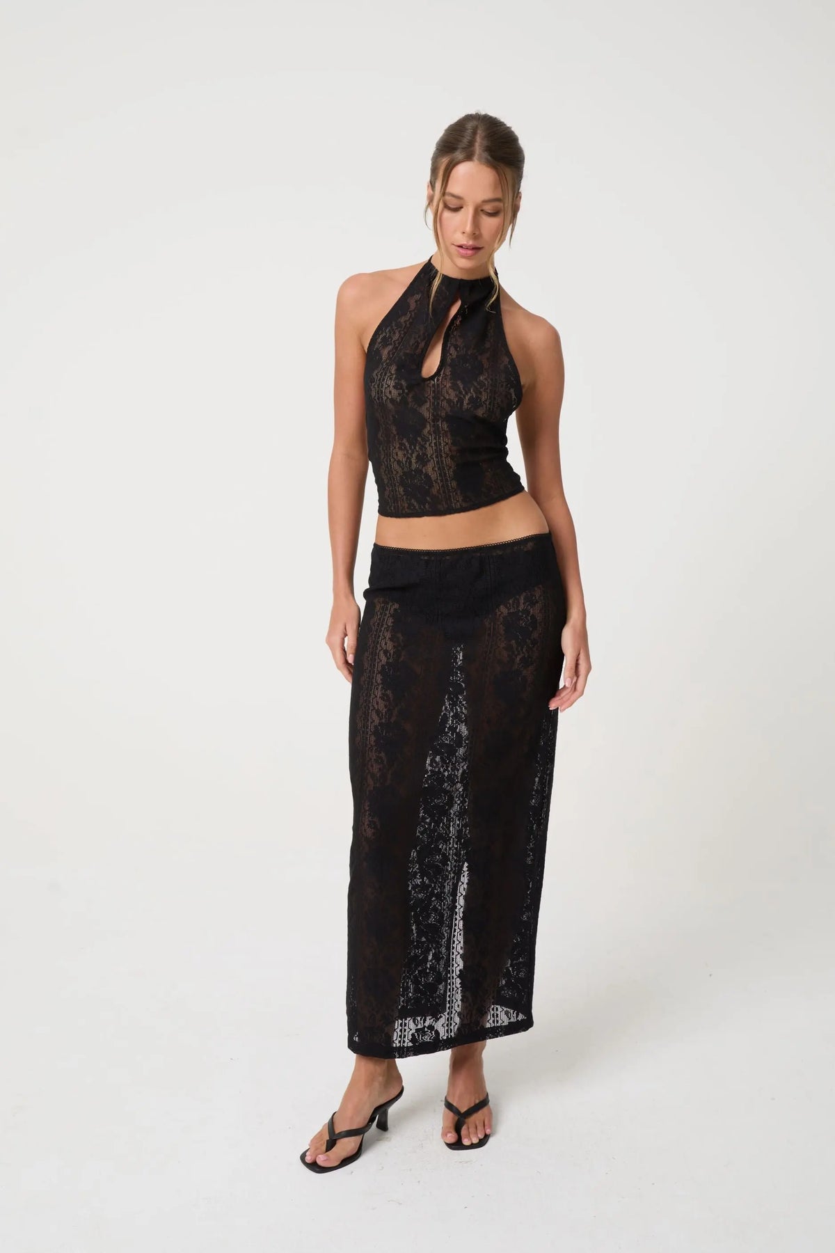 GRACE SKIRT | BLACK LACE - Love McNicoll